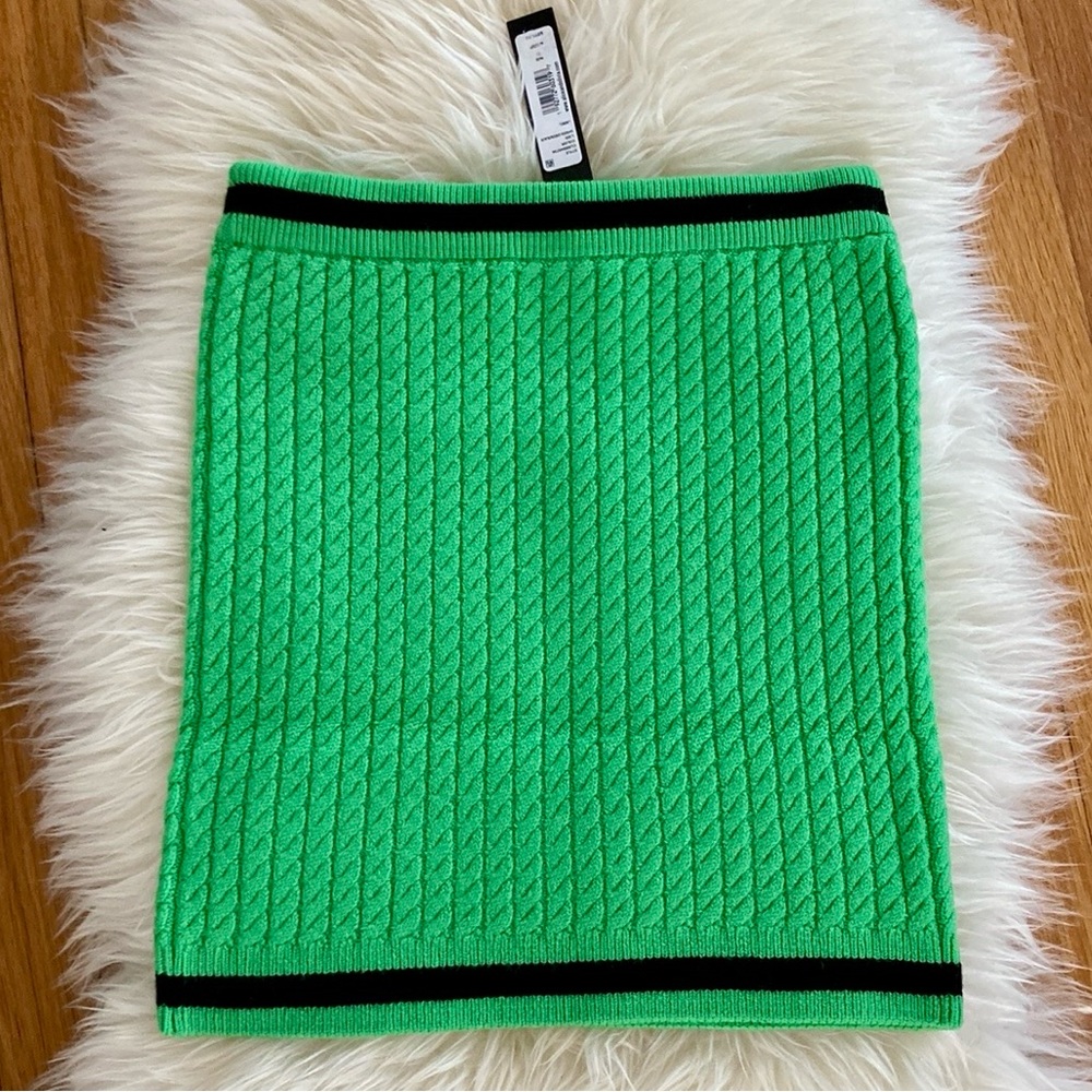 Alice + Olivia Ingrid Wool-Blend Cable Knit Skirt - Picture 12 of 15